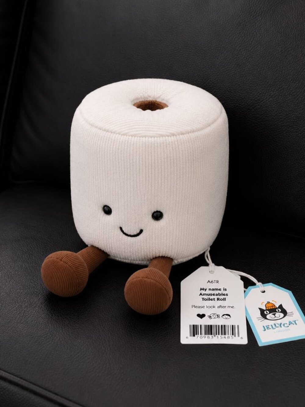 Jellycat Amuseables Toilet Tissue Roll Plush NWT w/ Tags + Dust Bag
